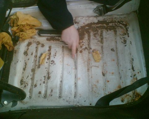 Untreated floorpan